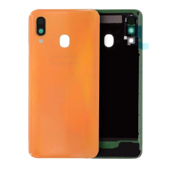 Back Cover Glass With Camera Lens For Samsung Galaxy A40 (A405 / 2019) (Service Pack) (Orange)