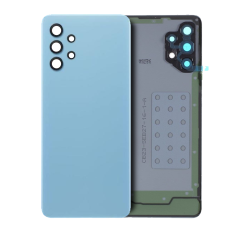 Back Cover Glass With Camera Lens For Samsung Galaxy A32 4G (A325 / 2021) (Service Pack) (Awesome Blue)