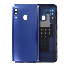 Back Cover Glass With Camera Lens For Samsung Galaxy A20E (A202 / 2019) (Service Pack) (Blue)