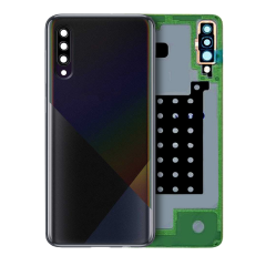 Back Cover Glass With Camera Lens For Samsung Galaxy A30S (A307 / 2019) (Service Pack) (Black)