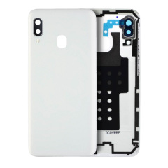Back Cover Glass With Camera Lens For Samsung Galaxy A20E (A202 / 2019) (Service Pack) (White)