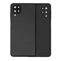 Back Cover Glass With Camera Lens For Samsung Galaxy A12 Nacho (A127 / 2021) (Service Pack) (Black)