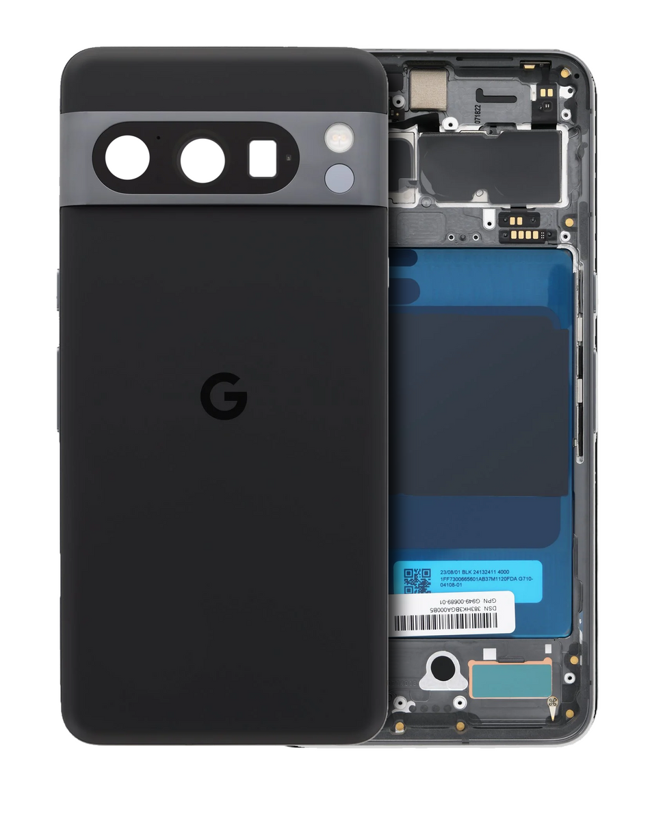 Back Housing Compatible For Google Pixel 8 Pro (Genuine OEM) (Obsidian)