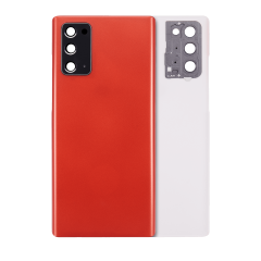 Back cover Glass With Camera Lens For Samsung Galaxy Note 20 5G (No Logo) (Aftermarket Plus) (Mystic Red)