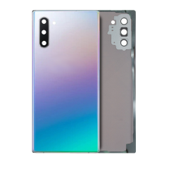 Back Cover Glass With Camera Lens For Samsung Galaxy Note 10 (Service Pack) (Aura Glow / Silver)