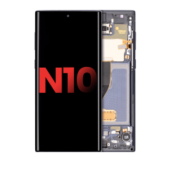 OLED Assembly With Frame For Samsung Galaxy Note 10 (Aftermarket Plus) (Aura Black)