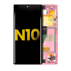 OLED Assembly With Frame For Samsung Galaxy Note 10 (Refurbished) (Aura Pink)