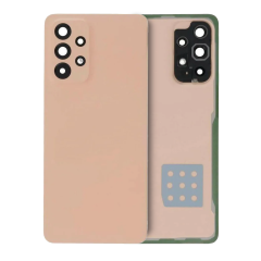 Back Cover Glass With Camera Lens For Samsung Galaxy A33 5G (A336 / 2022) (Service Pack) (Peach)