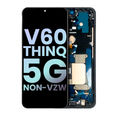 OLED Assembly With Frame For LG V60 ThinQ 5G (Non-Verizon 5G UW Frame) (Genuine OEM) (Black)