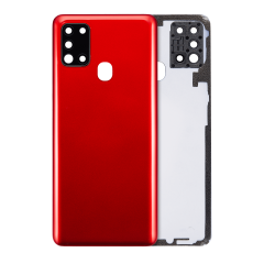 Back cover Glass With Camera Lens For Samsung Galaxy A21S (A217 / 2020) (Aftermarket Plus) (Red)