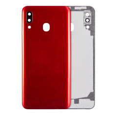 Back cover Glass With Camera Lens For Samsung Galaxy A20 (A205 / 2019) (Aftermarket Plus) (Red)