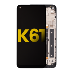 LCD Assembly With Frame For LG K61 (2020) (Refurbished) (Black)