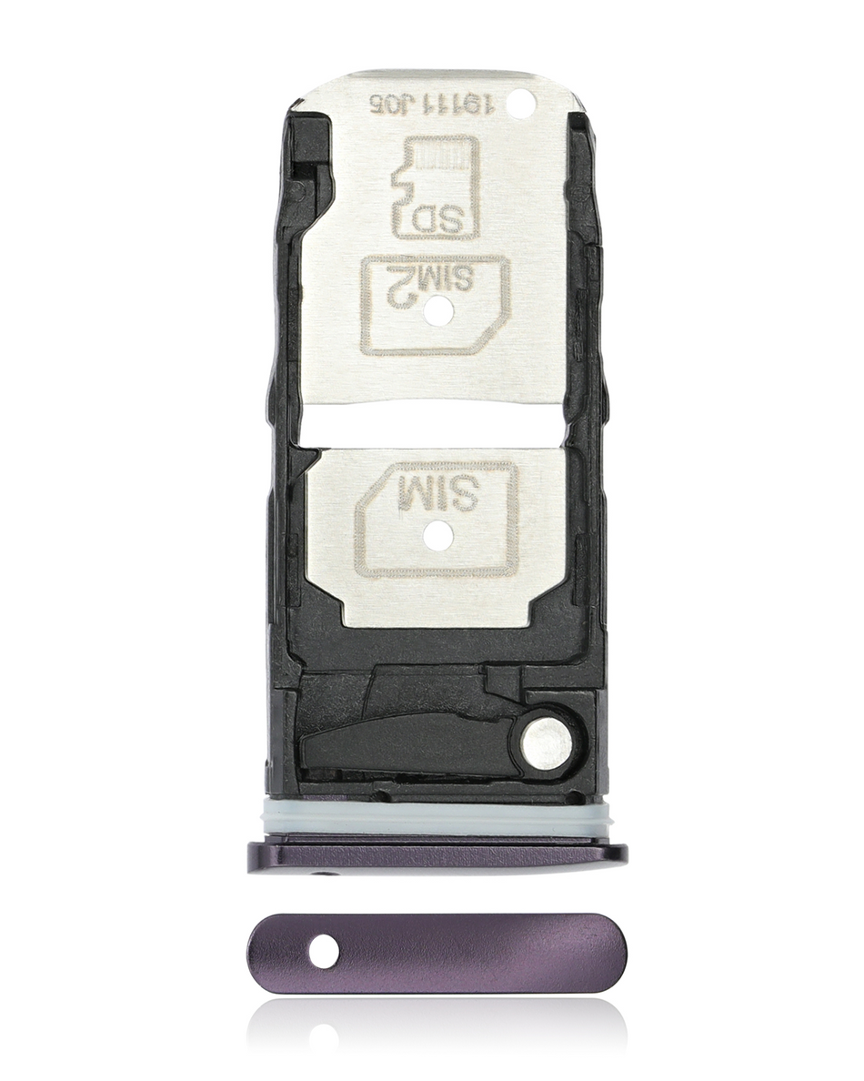 Dual Sim Card Tray Compatible For Motorola Moto Z4 (XT1980 / 2019) (Purple)
