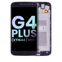 LCD Assembly With Frame For Motorola Moto G4 Plus (XT1644 / 2016) (Genuine OEM) (Black)