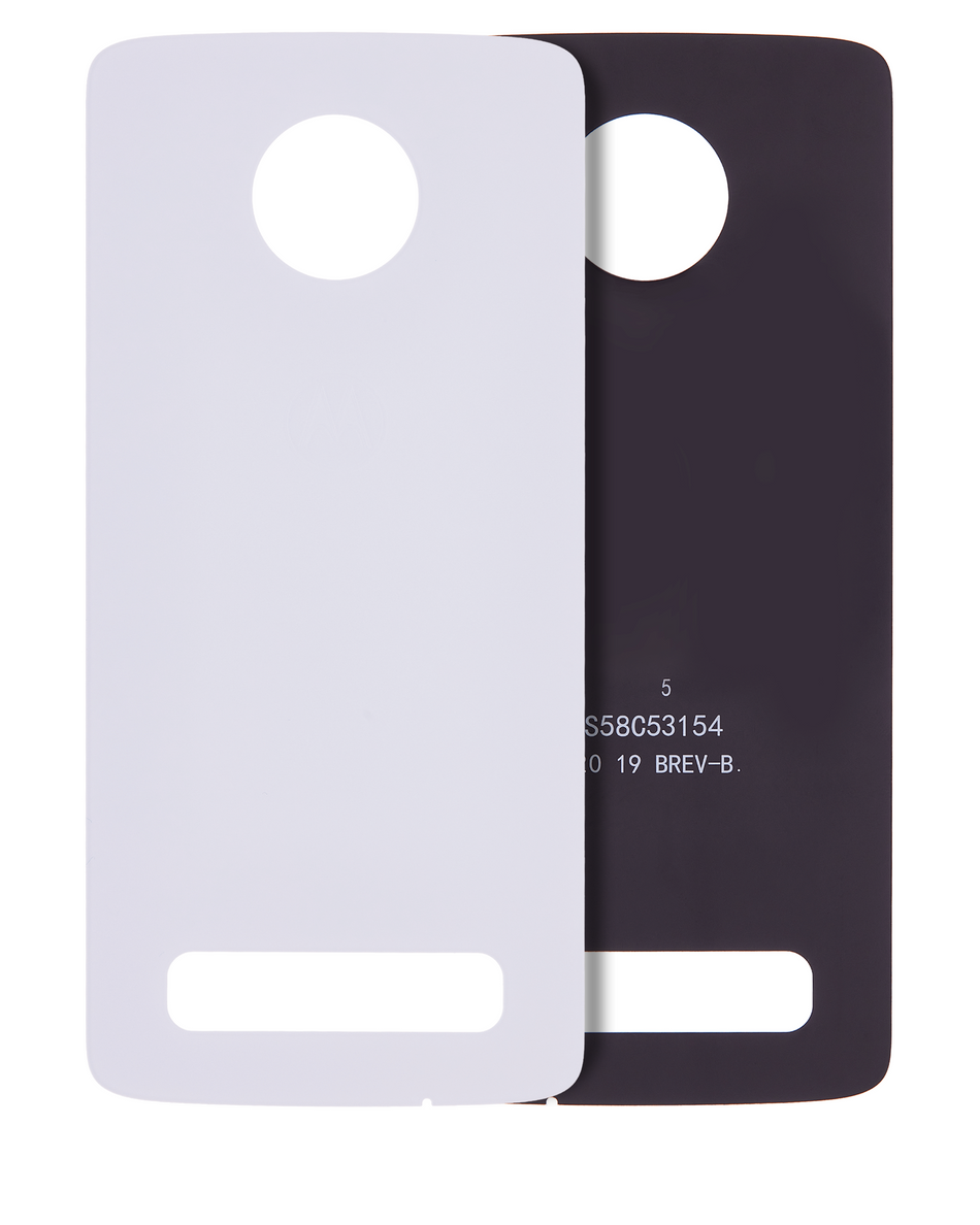Back cover Glass Compatible For Motorola Moto Z4 (XT1980-3 / XT1980-4 / 2019) (Genuine OEM) (White)