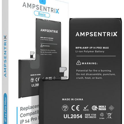 Battery | for: iPhone 14 Pro Max | AmpSentrix Basic