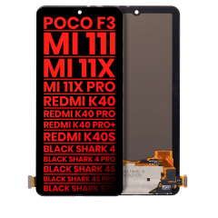 OLED Assembly Without Frame For Xiaomi Poco F3 / Poco F4 / MI 11i / MI 11X / MI 11X Pro / Redmi K40 / K40 Pro / K40 Pro+ / K40S / Shark 4 /4 Pro /4S /4S Pro /5RS (Aftermarket Plus) (All Colors)