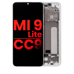 OLED Assembly With Frame For Xiaomi Mi 9 Lite / CC9 (Aftermarket Plus) (Pearl White)