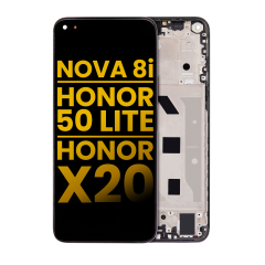 LCD Assembly With Frame For Huawei Nova 8i / Honor 50 Lite / Honor X20 (Refurbished) (Starry Black)