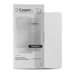 Casper Pro Tempered Glass For iPhone 13 / 13 Pro / 14 / 16e / 17e (10 Pack) (Matte)