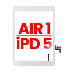 Digitizer For iPad Air 1 / iPad 5 (2017) (Home Button Pre-Installed For iPad Air 1) (Aftermarket Plus) (White)