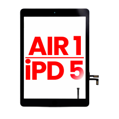 Digitizer For iPad Air 1 / iPad 5 (2017) (Home Button Pre-Installed For iPad Air 1) (Aftermarket Plus) (Black)