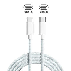 USB-C to C Braided Cable For iPhone / iPad (1 m / 3 ft) ( OEM Grade A) (Bulk Packaging)