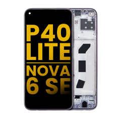 LCD Assembly With Frame For Huawei P40 Lite / Nova 6 SE (Refurbished) (Black)