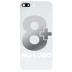 Back Cover Glass With Back Camera Lens For iPhone 8 Plus (No Logo) (Silver)