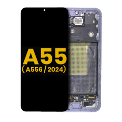 OLED Assembly With Frame For Samsung Galaxy A55 (A556 / 2024) (Refurbished) (Lilac)