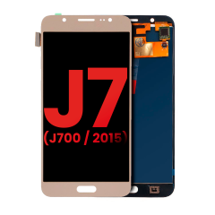 OLED Assembly Without Frame For Samsung Galaxy J7 (J700 / 2015) (Aftermarket Plus) (Gold)