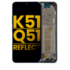 LCD Assembly With Frame For LG K51 / Q51 / Reflect (Refurbished) (Midnight Green)