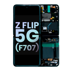 Inner OLED Assembly With Frame For Samsung Galaxy  Z Flip 5G (F707) (Service Pack) (Mystic Gray)