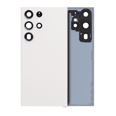 Back Cover Glass With Camera Lens For Samsung Galaxy S23 Ultra 5G (No Logo) (Aftermarket Plus) (Cream)