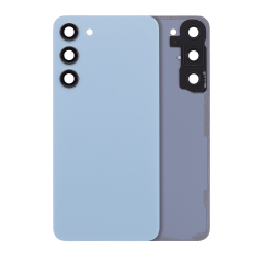 Back Cover Glass With Camera Lens For Samsung Galaxy S23 Plus 5G (No Logo) (Aftermarket Plus) (Blue)