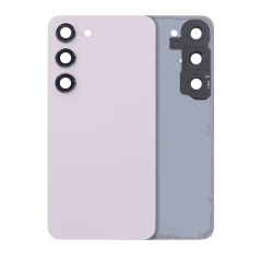 Back Cover Glass With Camera Lens For Samsung Galaxy S23 5G (No Logo) (Aftermarket Plus) (Lavender)
