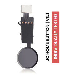 Home Button Solution For iPhone 7 / 7 Plus / 8 / 8 Plus / SE (2020) / SE (2022) (Jet / Matte Black) (Version 8.1 / JCID / Individually Tested For Functionality)
