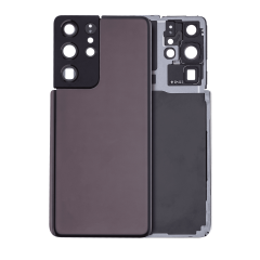Back Cover Glass With Camera Lens For Samsung Galaxy S21 Ultra (No Logo) (Aftermarket Plus) (Phantom Brown)