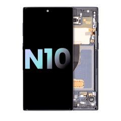 OLED Assembly With Frame For Samsung Galaxy Note 10 (Service Pack) (Aura Black)