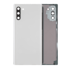 Back Cover Glass With Camera Lens For Samsung Galaxy Note 10 (No Logo) (Aftermarket Plus) (Aura White)