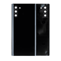 Back Cover Glass With Camera Lens For Samsung Galaxy Note 10 (Service Pack) (Aura Black)