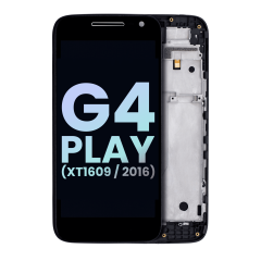 LCD Assembly With Frame For Motorola Moto G4 Play (XT1609 / 2016) (Genuine OEM) (Black)