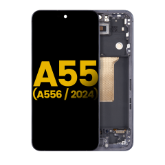 OLED Assembly With Frame For Samsung Galaxy A55 (A556 / 2024) (Refurbished) (Navy)