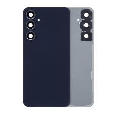 Back Cover Glass With Camera Lens For Samsung Galaxy A55 5G (A556 / 2024) (No Logo) (Aftermarket Plus) (Navy)
