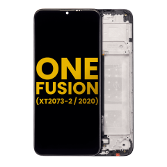 LCD Assembly With Frame For Motorola One Fusion (XT2073 / 2020) (Refurbished) (Black)