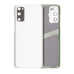 Back Cover Glass With Camera Lens For Samsung Galaxy S20 5G  (No Logo) (Aftermarket Plus) (Cloud White)