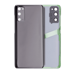 Back Cover Glass With Camera Lens For Samsung Galaxy S20 5G  (No Logo) (Aftermarket Plus) (Cosmic Black)