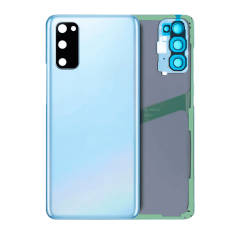 Back Cover Glass With Camera Lens For Samsung Galaxy S20 (Service Pack) (Cloud Blue)