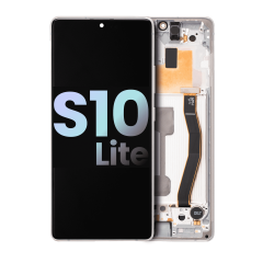 OLED Assembly With Frame For Samsung Galaxy S10 Lite (Service Pack) (Prism White)