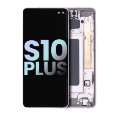 OLED Assembly With Frame For Samsung Galaxy S10 Plus (Service Pack) (Ceramic White)
